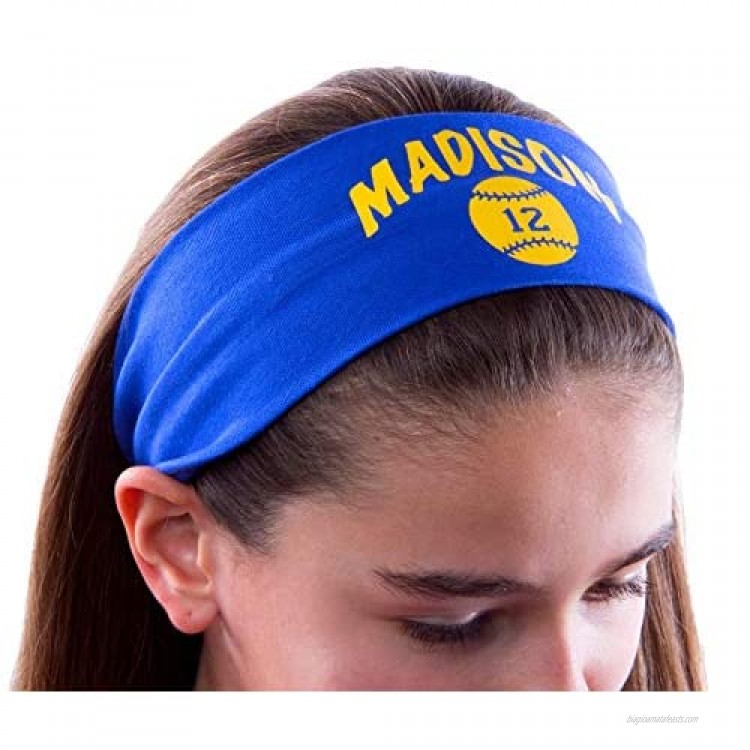 Design Your Own Personalized Softball Cotton Stretch Headband ~ Highlight ~CHOOSE YOUR CUSTOM COLORS FROM CHARTS IN THIS LISTING