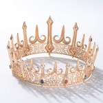 Eseres Gold King Crown for Men Adult's Costume Crowns Birthday Prom Crown