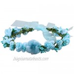 Love Sweety Rose Flower Crown Wreath Wedding Headband Wrist Band Set