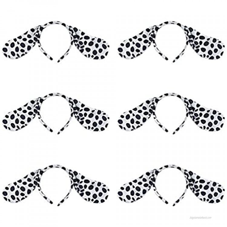 TOPTIE 6 PCS Dalmatian Zoo Animal Ears Headband Jungle Safari Animals Hair Hoop for Birthday Party