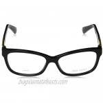 Jimmy Choo Plastic Rectangular Eyeglasses 53 029A Shiny Black