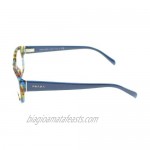 Prada PR18OV NAG1O1 Eyeglass Havana Spotted Blue 52 mm