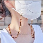 1-6 Pcs Sunglasses Chain Holder Eyeglass Chain Lanyard for Women Anti-Lost Acrylic Hanging Chain Link Necklace with Clips Around Neck for Men Adults Girls Kids