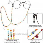 10 Pieces Eyeglass Chains Elegant Eyewear Retainer Beaded Eyeglass Strap Holder with Anti-Skid Ear Hooks and Silicone Eyeglasses Retainers (Classic Style)