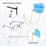 10 Pieces Eyeglass Chains for Women Beaded Glass Chains Sunglasses Chain Holder Anti Lost Eyeglass Necklace Face Covering Chain for Women