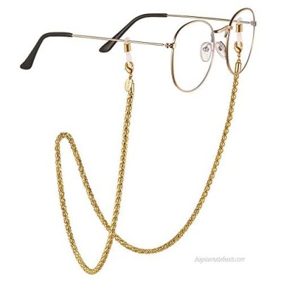 14K Gold Plated Glowing Eyeglass Chains Sunglass Retainer Strap Eyewear Retainer Eyeglass Strap Holder for Women
