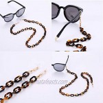 2 PCS Acrylic Leopard Eyeglass Chains for Women Glasses Holder Lanyard around Neck for Women Anti-lost Jewelry with Retainer…