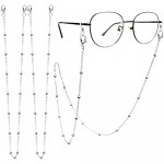 2 Pcs Women Eyeglass Chain Sunglasses Strap Glasses Holder Eyewear Retainer Anti-lost Eye Glasses String Holder Necklace Gifts for Women Girls