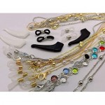 6 Pieces Mask Holder Chain Lanyard Necklace Sunglass Eyeglass Glasses Chains Eyewear Retainer Beaded Eyeglass Strap Holder Anti-lost Mask Leash for Women Girls