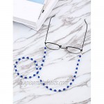 8 Pieces Eyeglasses Chains Beaded Sunglasses Strap Holder Elegant Eyewear Retainer Chain 8 Styles