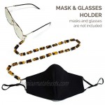 Acrylic Mask Chain Tortoise Mask Holder Lanyard around Neck for Women Girls Cute Acetate Sunglass Chain Necklace for Adults