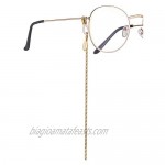 AllenCOCO 18K Gold Plated Triangle Eyeglass Chain Sunglass Retainer Strap Eyewear Retainer Eyeglass Strap Holder for Women