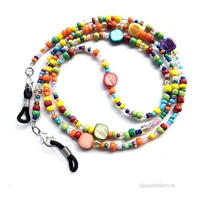 Colorful Bead Women’s eyeglass chain eyewear retainer Mask Holder Reading glass Necklace Lanyard