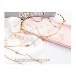 Eyeglass Chains for Women 18K Gold Plated Sunglasses Glasses Chain Strap Lucky Flower