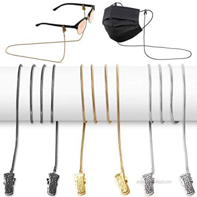 Eyeglass Chains for Women - Metal Glasses Chain - Eyeglasses String Holder Around Neck - Eyeglass Chains Cords Necklace Strap - 3 Pcs