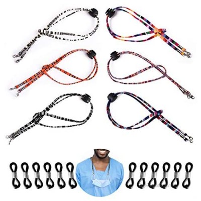 Face Mask Lanyard  18Pcs Adjustable Eyeglass Holder Strap Sunglass Cord for Men Women Kids Boys Girls Elderly
