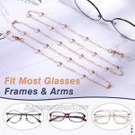 MoKo Eyeglass Chains for Women [6 Pack] Elegant Eye Glasses String Holder Eyewear Retainer for Women Face Cover Lanyard Eyeglass Strap Holder for Sunglasses Reading Glasses - Gold & Silver