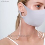 Neubella Pearl Mask Chains for Women with 18k Gold Plated Beads Necklace Mask Lanyard Holder Glasses Strap 75cm