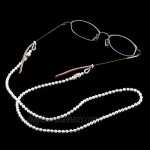 OCR White Pearl Beaded Eyeglass Chain Eyewear Sunglasses Cord Neck Strap Holder