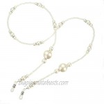 Pinksee Pearl Beaded Eyeglass Chain For Women Glasses Holder Strap