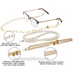 Stylle Eyeglass Chains 6 Piece Elegant Holder Eyewear Retainer for Women Glasses Keeper Cord Lanyard for Sunglasses and Reading Glasses