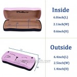 [2 PACK] Hard Shell Clamshell Eyeglasses Case Philley Cute Cat Face Glasses Protection Case
