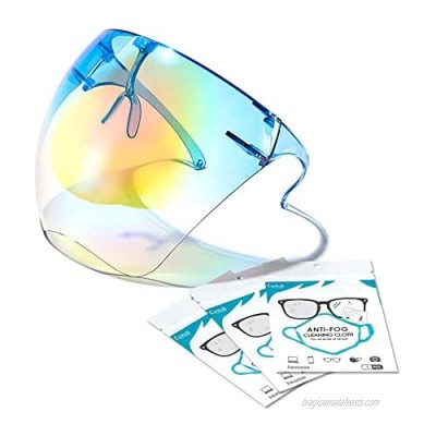 Cyxus Face Shield Sunglasses for Women Men UV Protection Mirrored Sun Shade