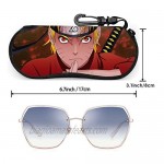 Eyeglasses Cases Anime Na-ru-to Glasses Case with Carabiner Soft Portable Neoprene Zipper Sunglasses Case 6.7 × 3.1inches