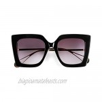 FEISEDY Oversized Square Pearl Inlay Arm Cat Eye Fashion Sunglasses for Women B2625