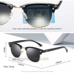 HILBALM (3 Pack) Polarized Sunglasses for women men Horn Rimmed UV400 Glasses Retro Semi Rimless