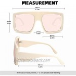 STORYCOAST Oversized Square Sunglasses for Women Fashion Shield Flat Top Baddie Shades 100% UV400 Protection