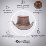 American Hat Makers Reno Leather Cowboy Hat with 2 Cord Band — Handcrafted