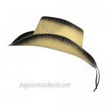 Classic Outback Tea Stained Cowboy Hat w/ Beaded Band - Shapeable Brim
