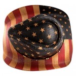 grinderPUNCH Classic American Flag Cowboy Hat