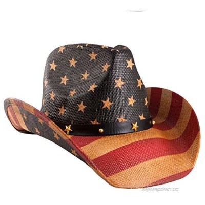 grinderPUNCH Classic American Flag Cowboy Hat