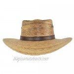 Mexican Palm Leaf Straw Gambler Bolero Sun Hat Classic Gaucho Cowboy Flex Fit Hat