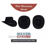 Montana Crushable Wool Felt Western Style Cowboy Hat by Silver Canyon