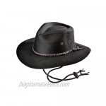 Outback Trading Company Unisex 1486 Grizzly UPF 50 Waterproof Breathable Western Cotton Oilskin Hat