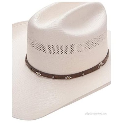 Stetson Men's Lobo 10X Straw All-Around Vent Star Concho Band Cowboy Hat - Sslobo-3042
