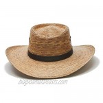 Straw Cowboy Palm Leaf Hat Sombreros para Hombres de Palma (Natural/No Strap)
