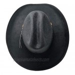 WESTERN EXPRESS Faux Felt Cowboy Hat with Elastic Band and Conchos Limited Edition Elastic Band Large/Extra Large Black