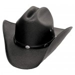 WESTERN EXPRESS Men's Classic Cattleman Black Straw Cowboy Hat