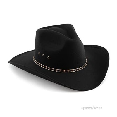 Western Pinch Front Faux Felt Cowboy Hat