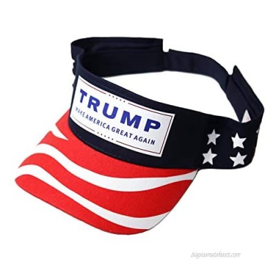 AW American Fitness Wear Trump for President Visor Hat Cap Blue