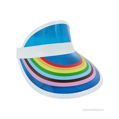 Clear Colored Plastic Sun Visor Rainbow Tennis Beach Vegas Dealer Golf Hats