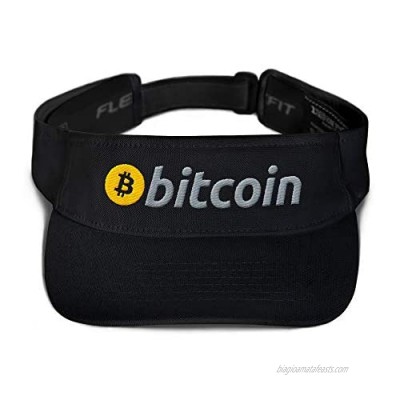 JJs Marketplace Bitcoin Logo Visor Cap  Cryptocurrency Merch Golf Hat  Crypto Miner Gift