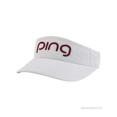 PING Ladies Aero Adjustable Golf Visor White/Magenta
