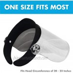 Sun Visor Hat Cap UV Protection - Premium Adjustable UPF 50+ Solar Headband Face Shield for Hiking Golf Outdoors