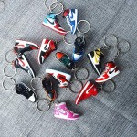 2 PCS Keychain for Men Boys Basketball Shoes Sneaker Sports Collection 3D MINI