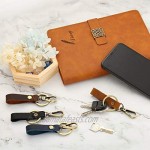 4 Pieces Leather Valet Keychain Leather Key Chain with Belt Loop Clip for Keys